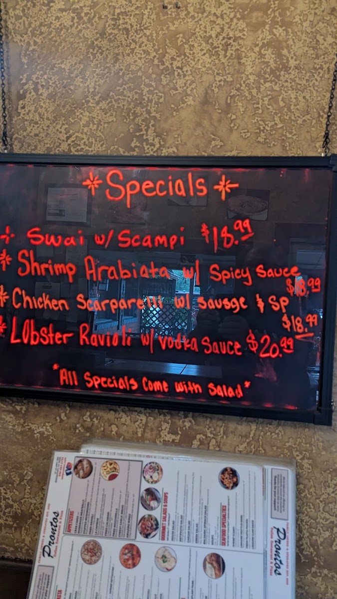 Pronto's Italian Restaurant And Pizza Menu-3